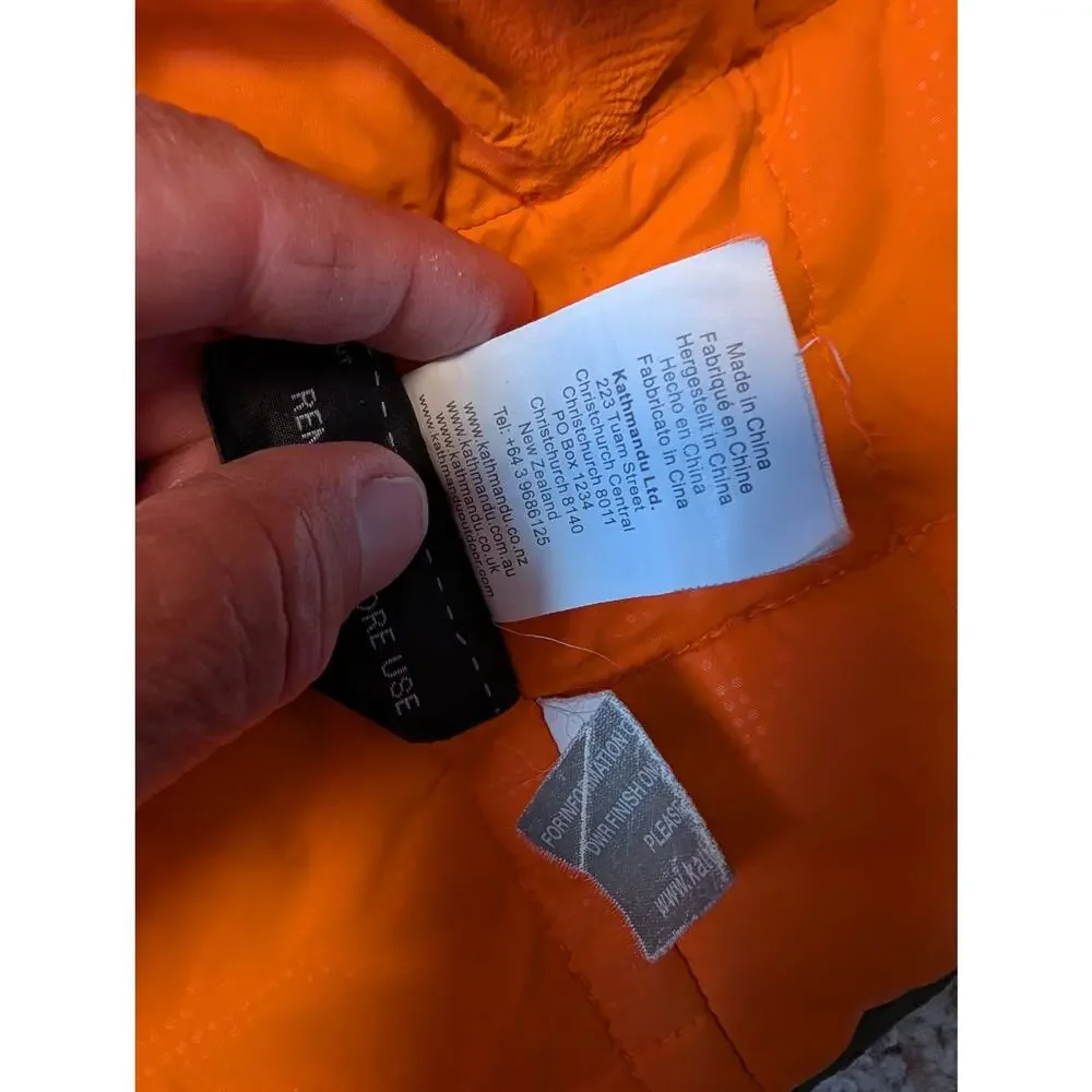 Kathmandu Boys ngx2 Waterproof Hooded Ski Jacket Green Orange Coat Size 8YRS